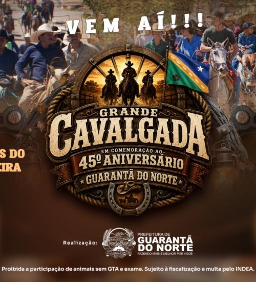 Cavalgada em comemoração ao 45° aniversário de Guarantã do Norte