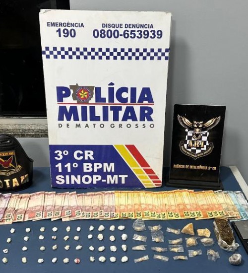 Rotam prende homem com 73 porções de entorpecentes em Sinop