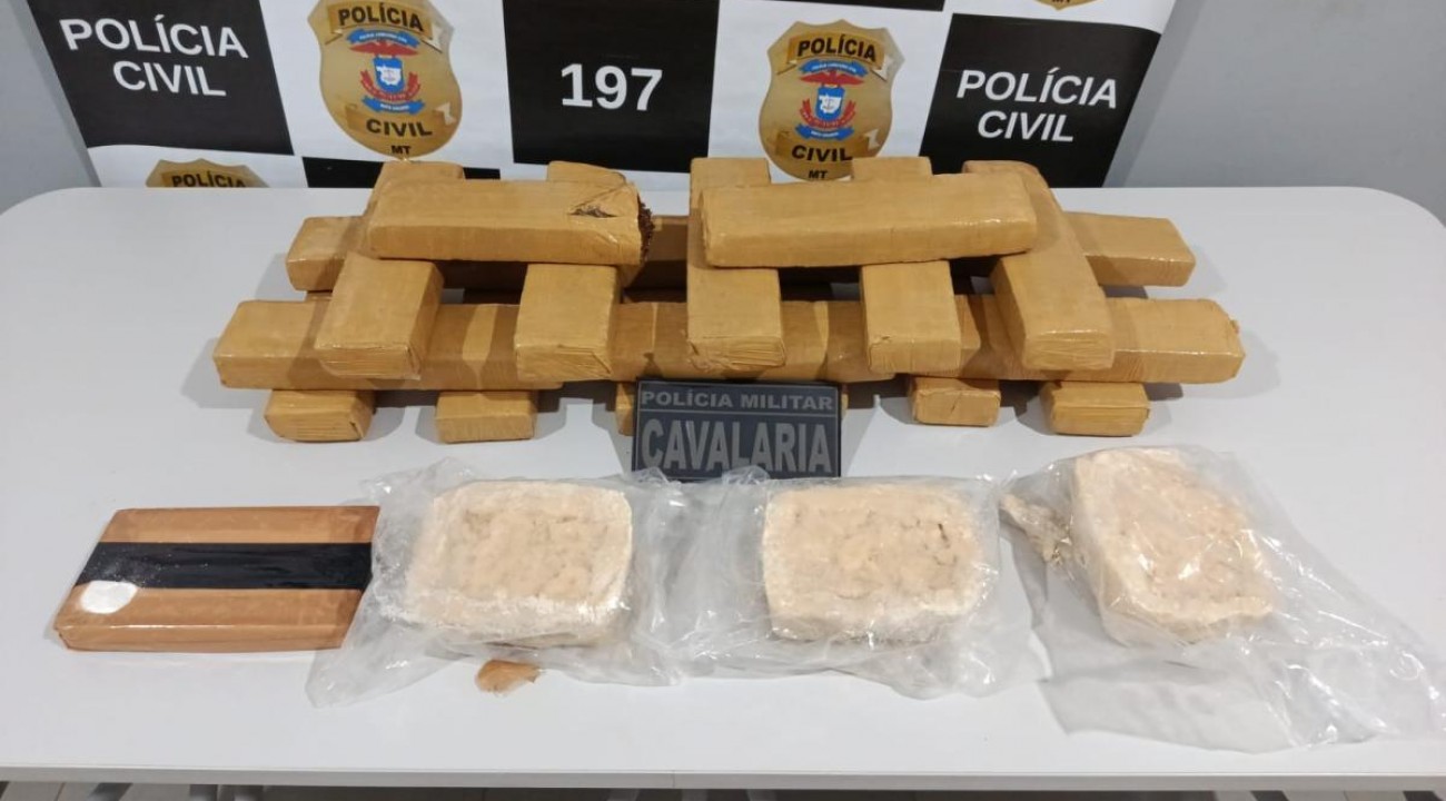 Dupla é flagrada com 21 quilos de drogas em ação da PM em Matupá