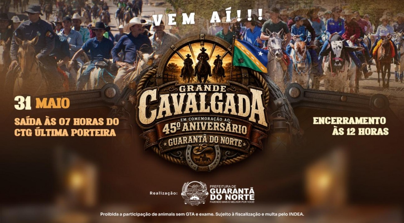 Cavalgada em comemoração ao 45° aniversário de Guarantã do Norte