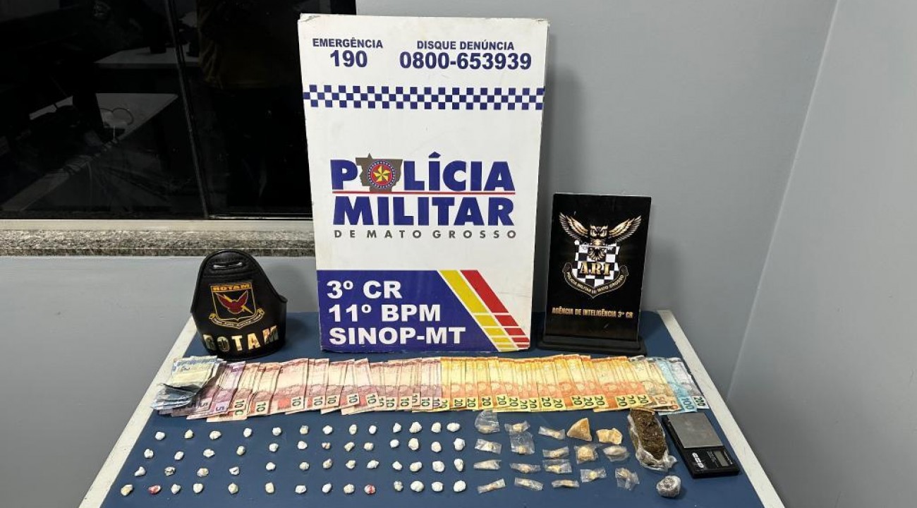 Rotam prende homem com 73 porções de entorpecentes em Sinop